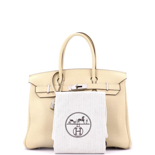 Pre-owned Hermes Hermes Birkin Handbag Light Togo With Palladium Hardware 30