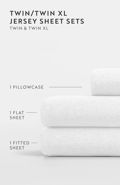 Homespun 4-piece Cotton Jersey Sheet Set In White