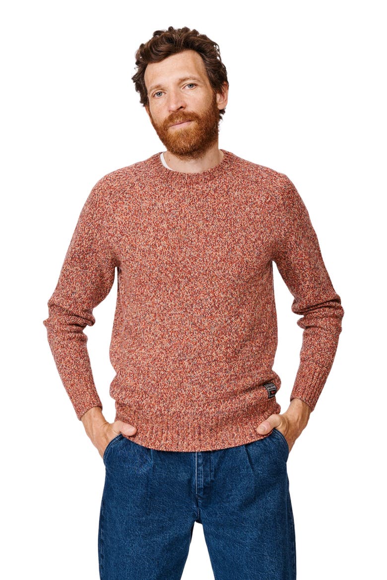 Riply Twist Crew Neck Sweater, Main, color, Rust Twist