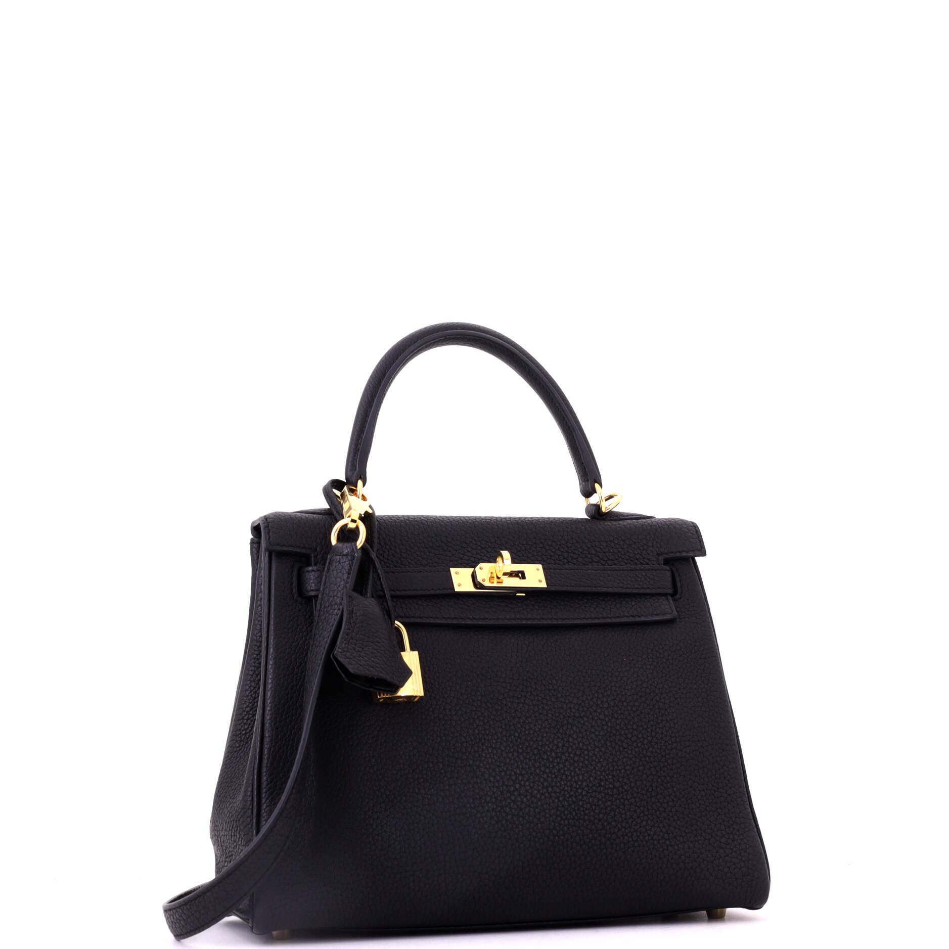 Kelly Handbag Black Togo with Gold Hardware 25, Alternate, color, Black