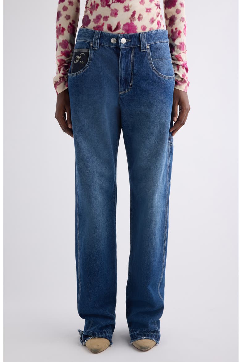 Jeyda Release Hem Wide Leg Jeans, Main, color, BLUE
