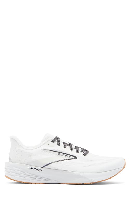 Brooks Launch 11 Running Shoe In White/grey/black