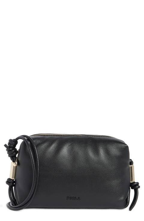 Elettra Mini Leather Camera Crossbody Bag