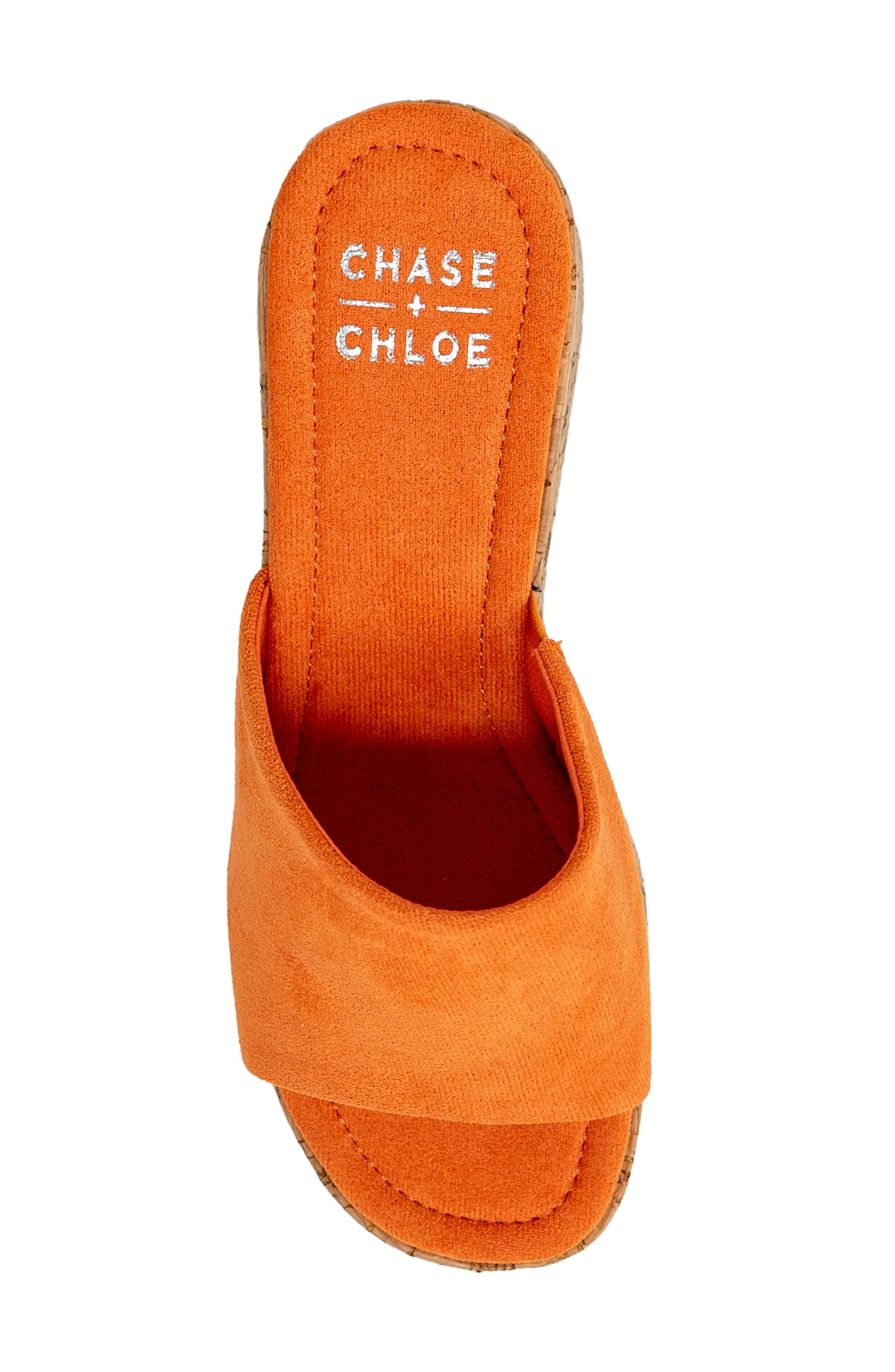 Rita Open Toe Cork Platform Wedge Sandal, Alternate, color, ORANGE SUEDE