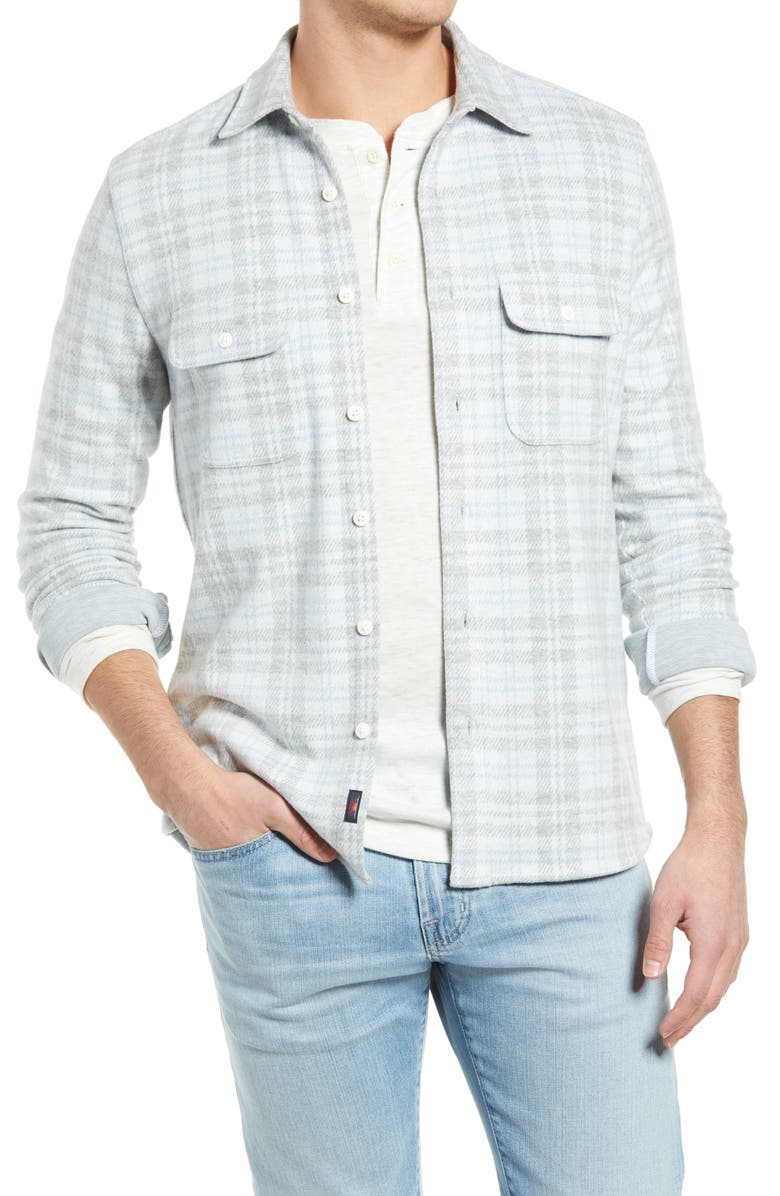 Faherty Legend Plaid Flannel Button-Up Shirt, Main, color, 