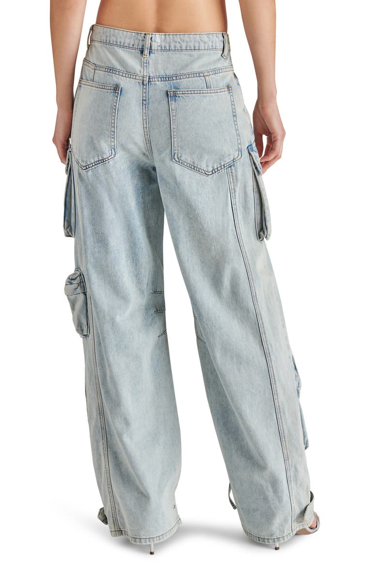 Steve Madden Duo Cargo Jeans, Alternate, color, Light Blue