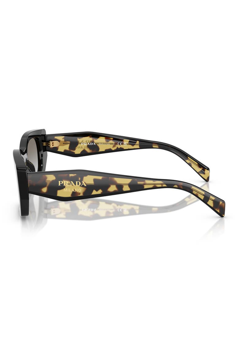 53mm Pillow Square Polarized Sunglasses, Alternate, color, BLACK 2