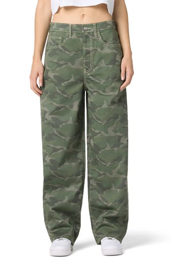 Hudson Jeans Camo High Rise Barrel Jeans In Multi