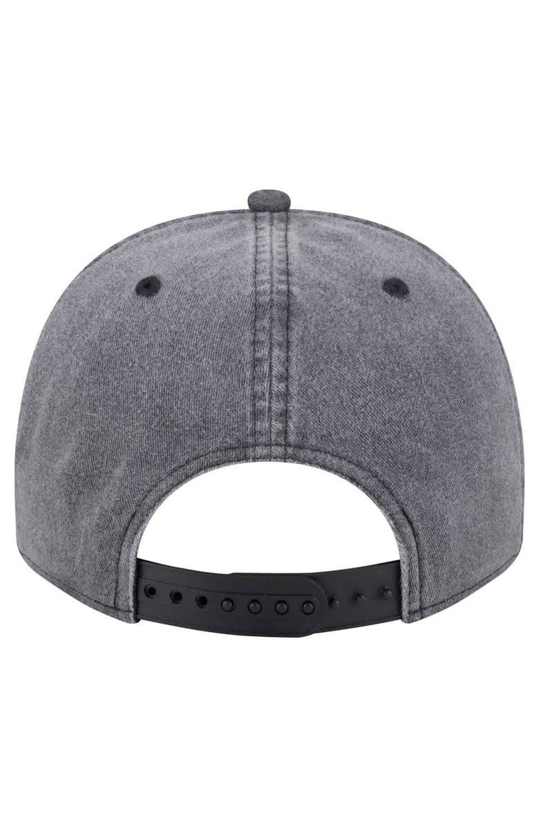 New Era Men's New Era Charcoal Brooklyn Nets Throwback Washed Pre-Curved 9FIFTY Snapback Hat, Alternate, color, Charcoal