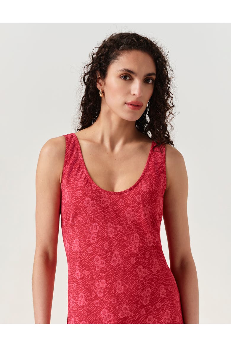Paloma Crepe Midi Slip Dress, Alternate, color, Pink Dotty Floral
