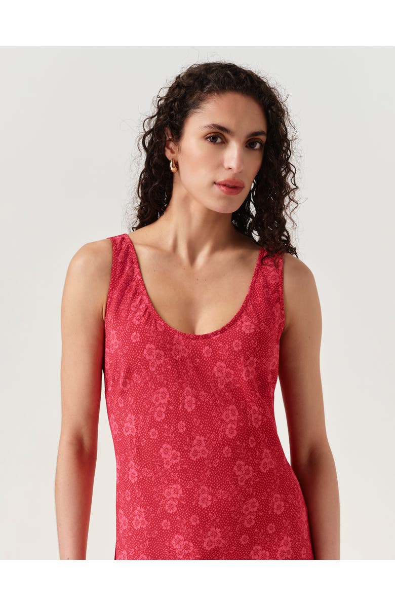 Ghost London Paloma Crepe Midi Slip Dress, Alternate, color, Pink Dotty Floral