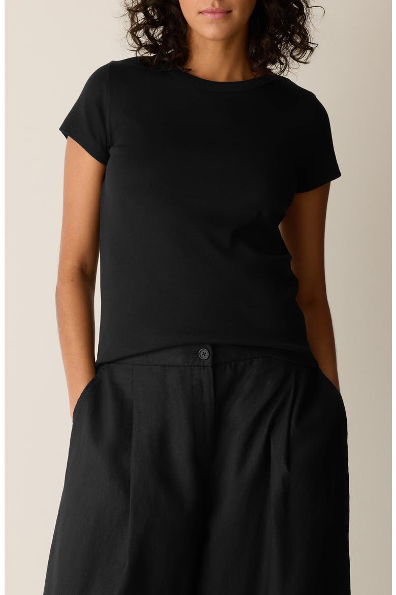 Crewneck T-Shirt, Main, color, BLACK