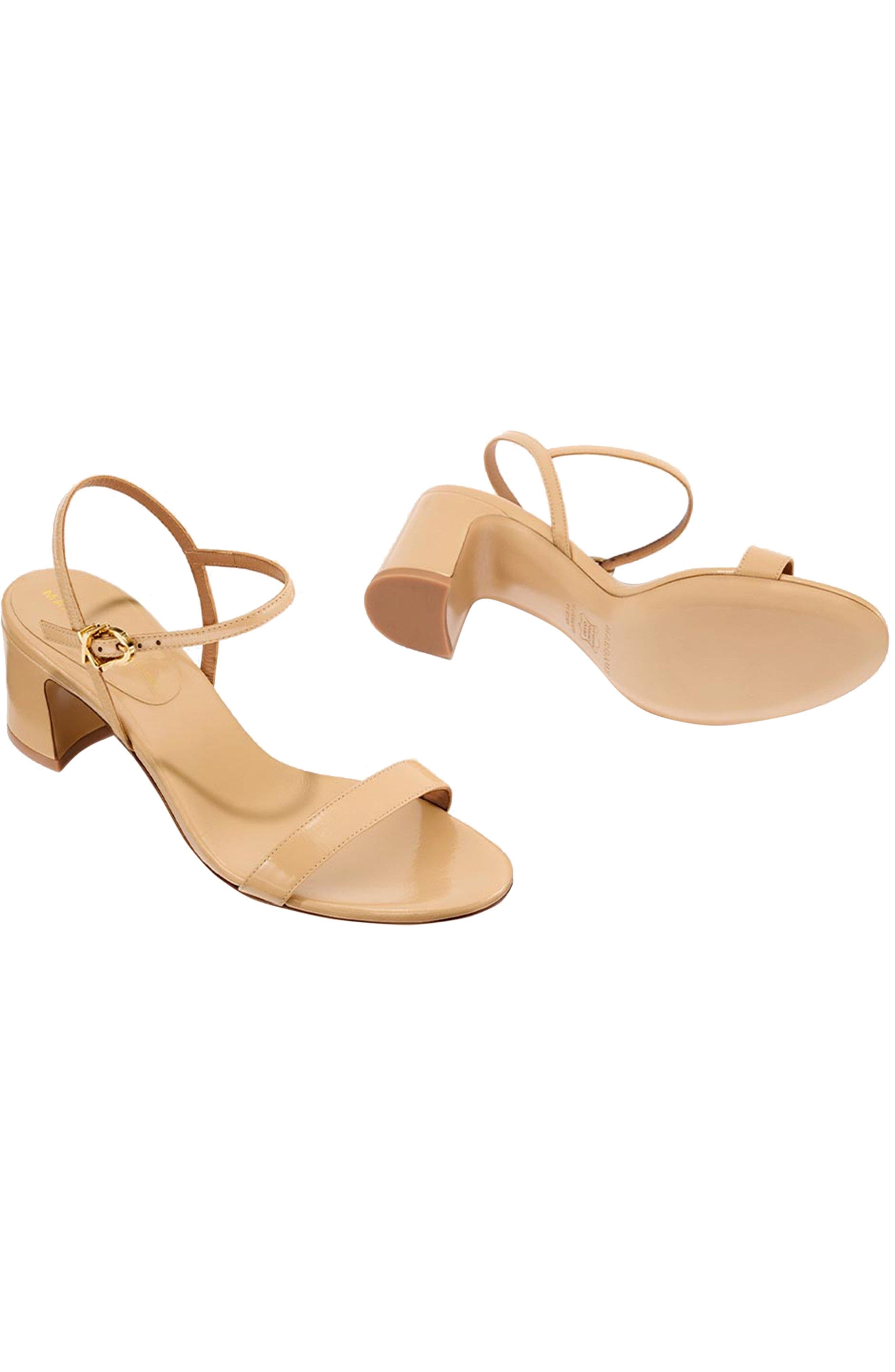 The Cleo Sandal, Alternate, color, Sand Crinkle-Gloss Nappa