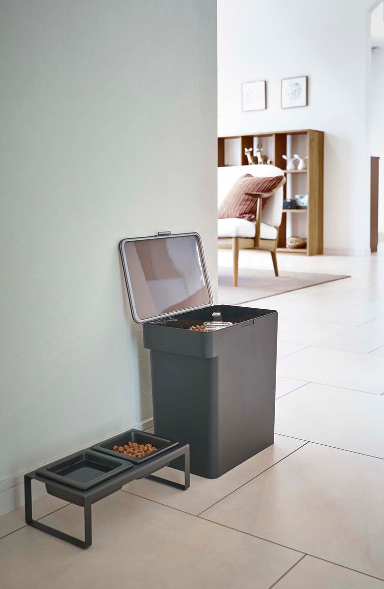 Yamazaki Large Airtight Pet Food Storage Bin, Alternate, color, Black