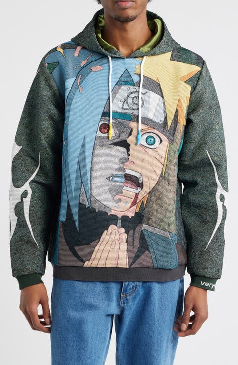 Narutu vs. Sasuke Jacquard Graphic Hoodie