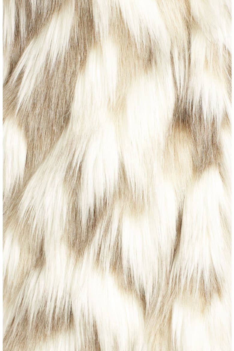 Phoebe Multicolor Faux Fur Coat, Alternate, color, BROWN/ WHITE COMBO