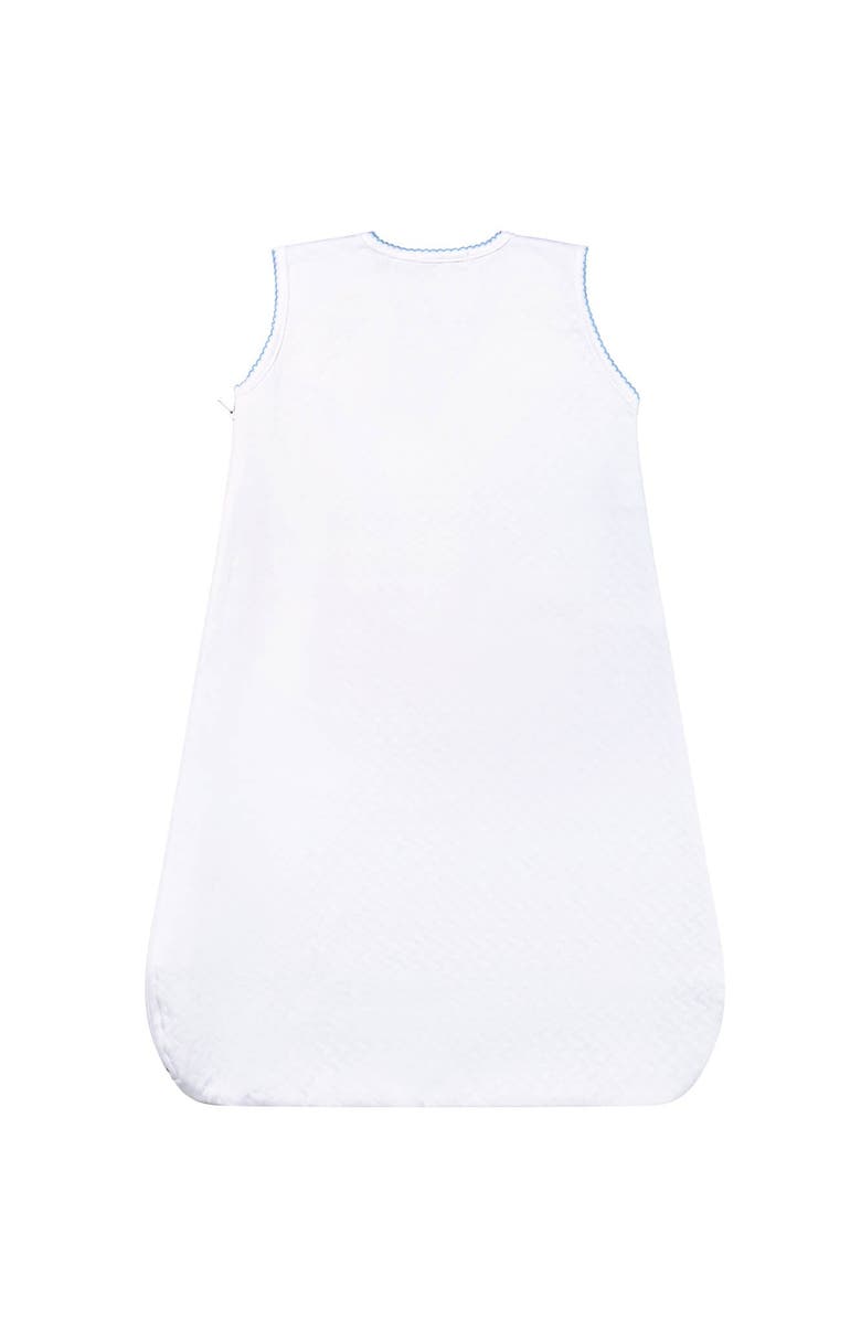 Nellapima Basket Weave Quilted Baby Sack - Baby, Alternate, color, White With Blue Trim