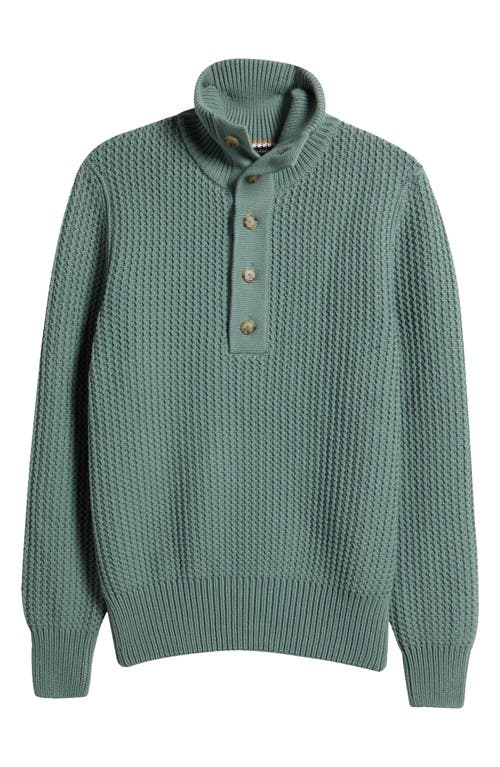 HUGO BOSS BOSS EXMAIMO HALF BUTTON VIRGIN WOOL SWEATER