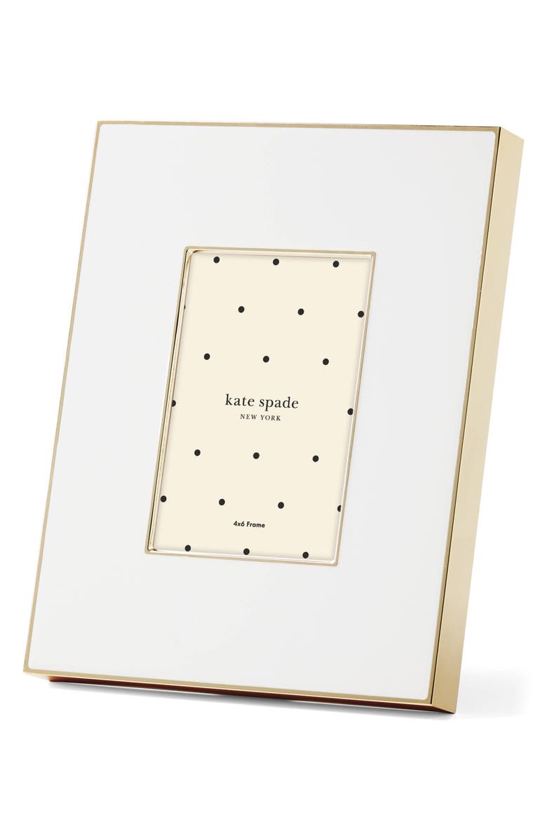 Kate Spade New York make it pop 4 x 6 picture frame, Alternate, color, White
