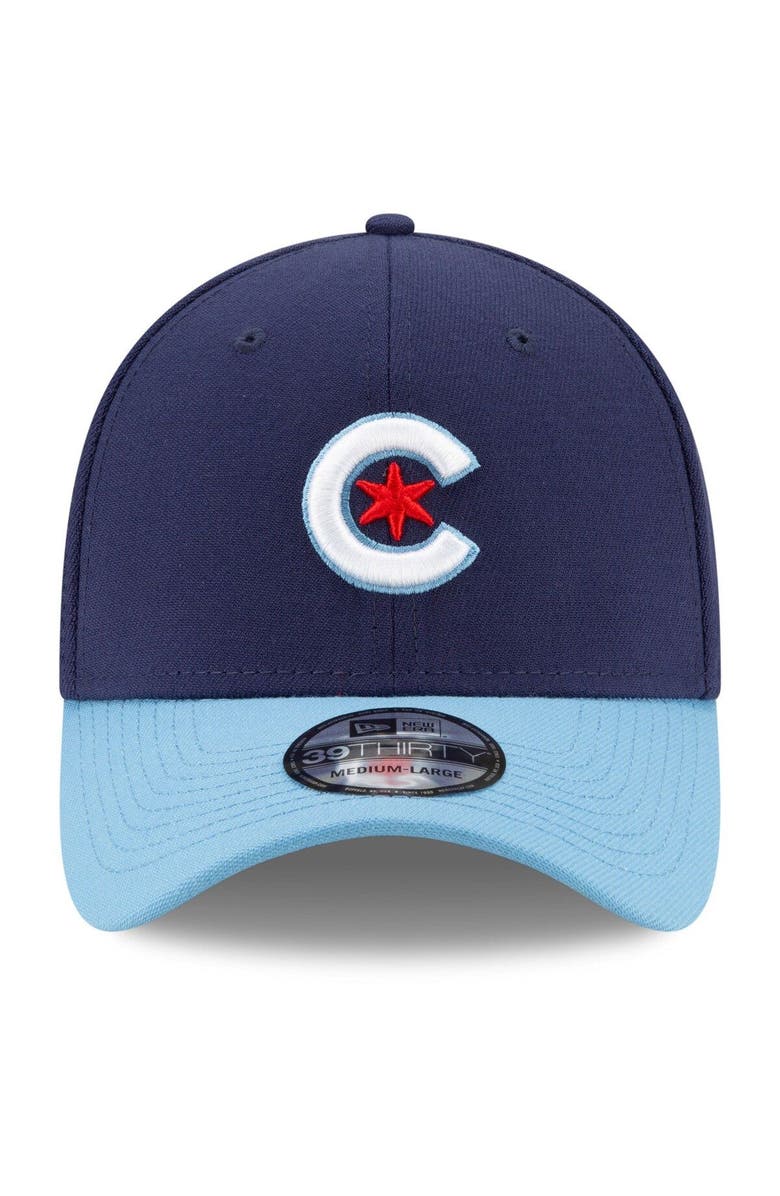 New Era Men's New Era Navy/Light Blue Chicago Cubs 2021 City Connect 39THIRTY Flex Hat, Alternate, color, Navy