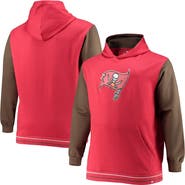 FANATICS Men's Fanatics Branded Red/Pewter Tampa Bay Buccaneers Big & Tall Block Party Pullover Hoodie