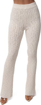 JLUXLABEL Lanah Rib Knit Flare Pants