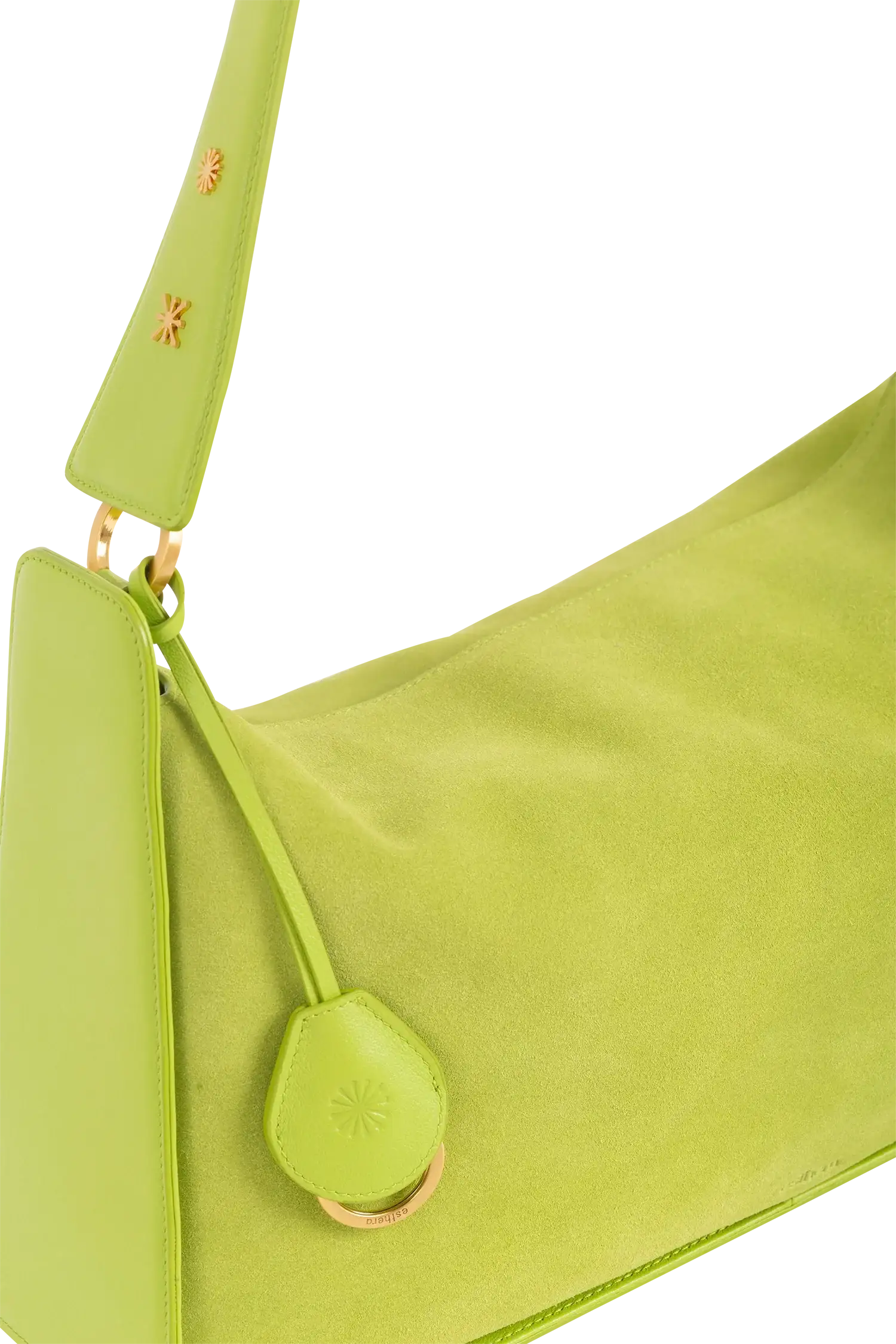10AM Maxi Leather Shoulder Bag, Alternate, color, Lemon Green