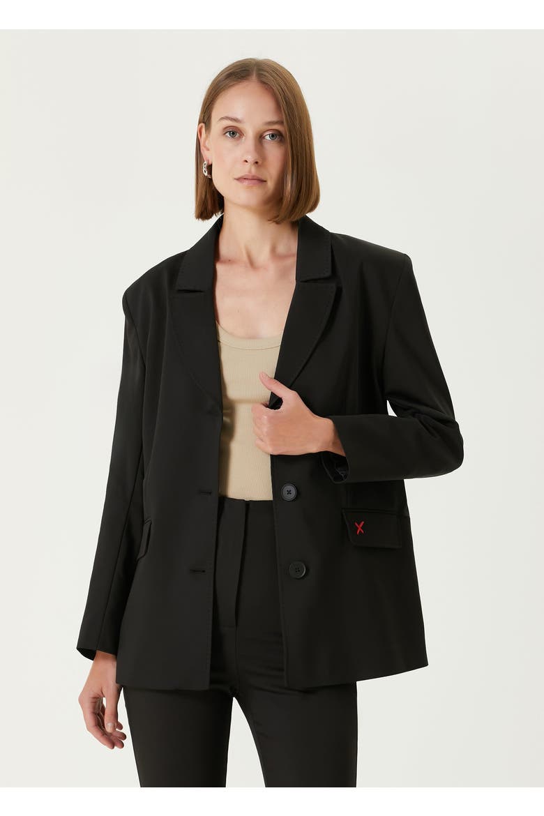 Cotton Classic Blazer, Alternate, color, BLACK