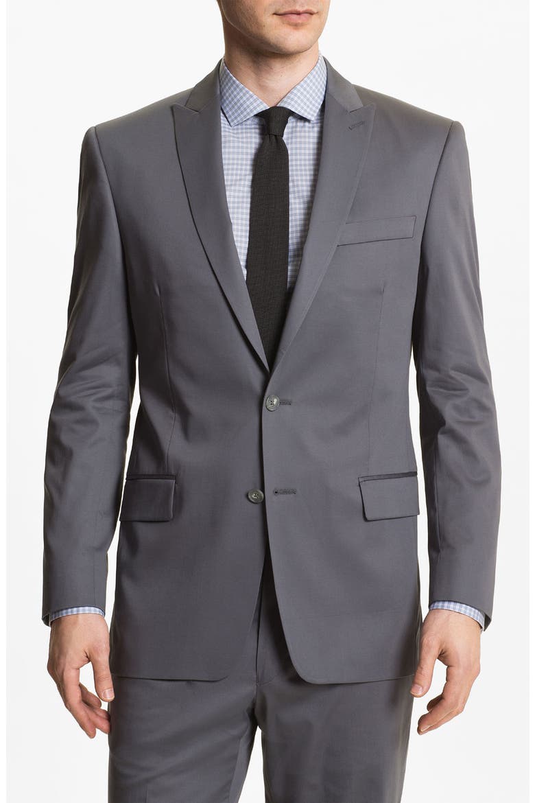 'City' Trim Fit Cotton Blend Sportcoat, Alternate, color, GUNMETAL