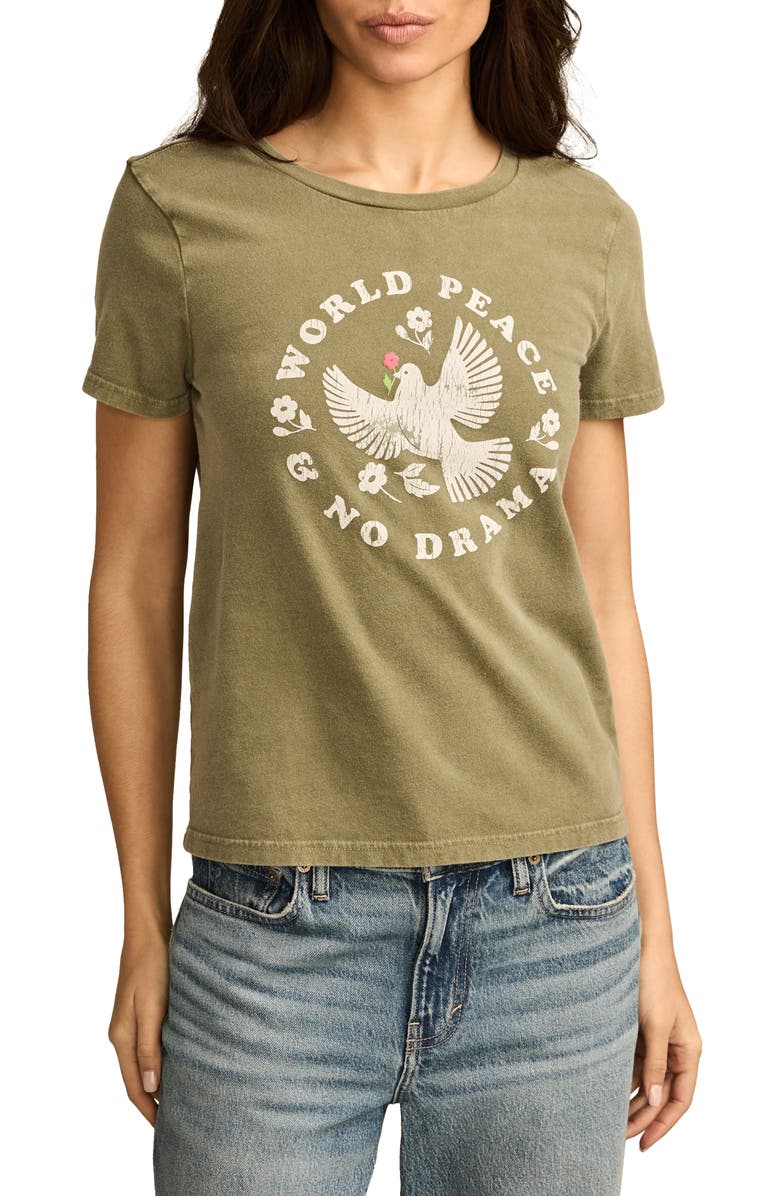 Lucky Brand No Drama Cotton Graphic T-Shirt, Main, color, 