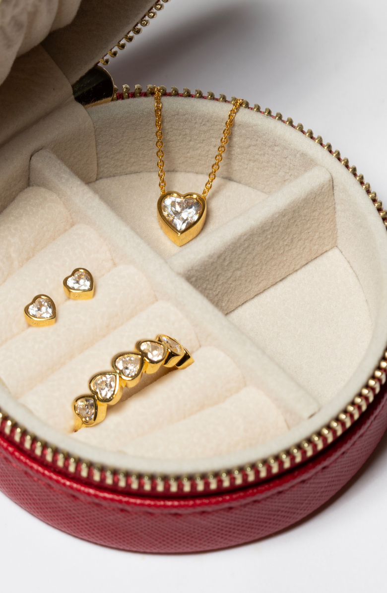 Sif Jakobs Jewellery Valentine Jewellery Travel Box, Alternate, color, Red