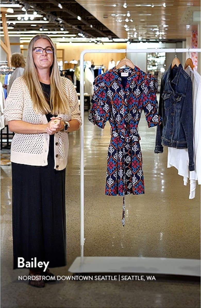 Scarlette Embroidered Tie Waist Minidress, sales video thumbnail