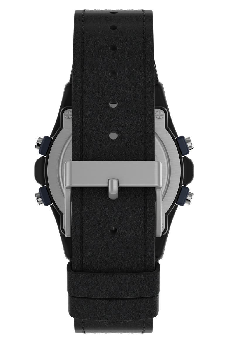 Atlantis Chronograph Fabric Strap Watch, 40mm, Alternate, color, BLACK/ BLACK/ BLUE