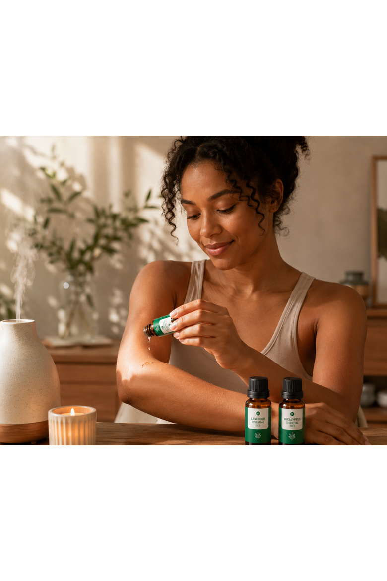 100% Pure Natural Essence Essential Oils Collection Aromatherapy at Its Finest!, Alternate, color, Green