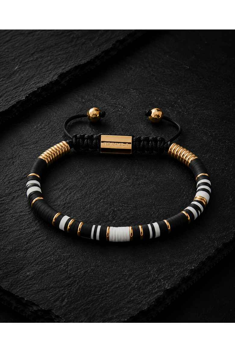 Black Gold Beaded Bracelet, Alternate, color, Black Gold