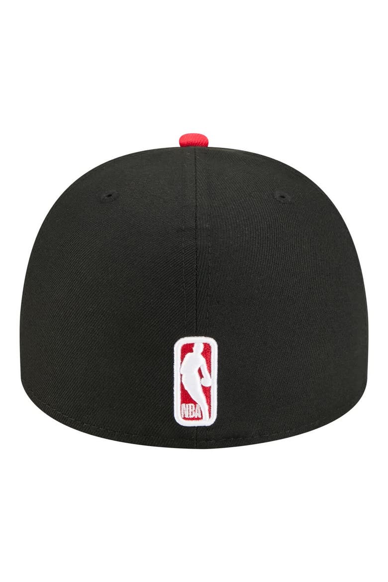 Men's New Era  Black Chicago Bulls Injection Cartoon Logo A-Frame 59FIFTY Fitted Hat, Alternate, color, Black