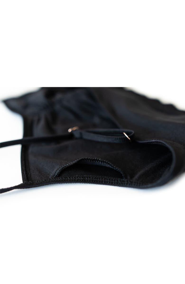 Everviolet Astrid Pocketed Lace Bralette, Alternate, color, Black