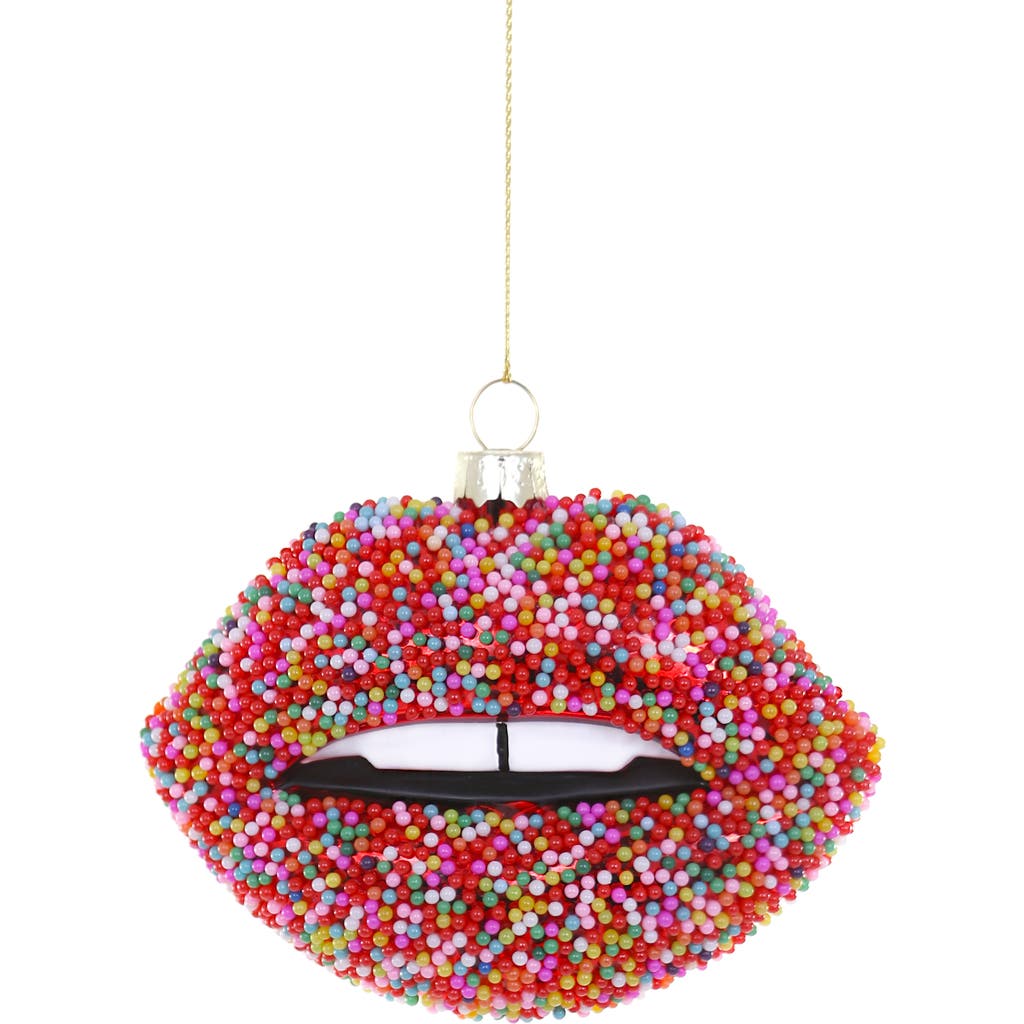 Cody Foster & Co. Candy Lips Sprinkles Glass Ornament in Multi  product