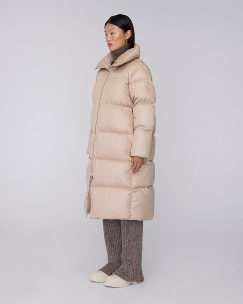 Quartz Co. Gisele Long | Down Puffer Jacket In Sand Beige