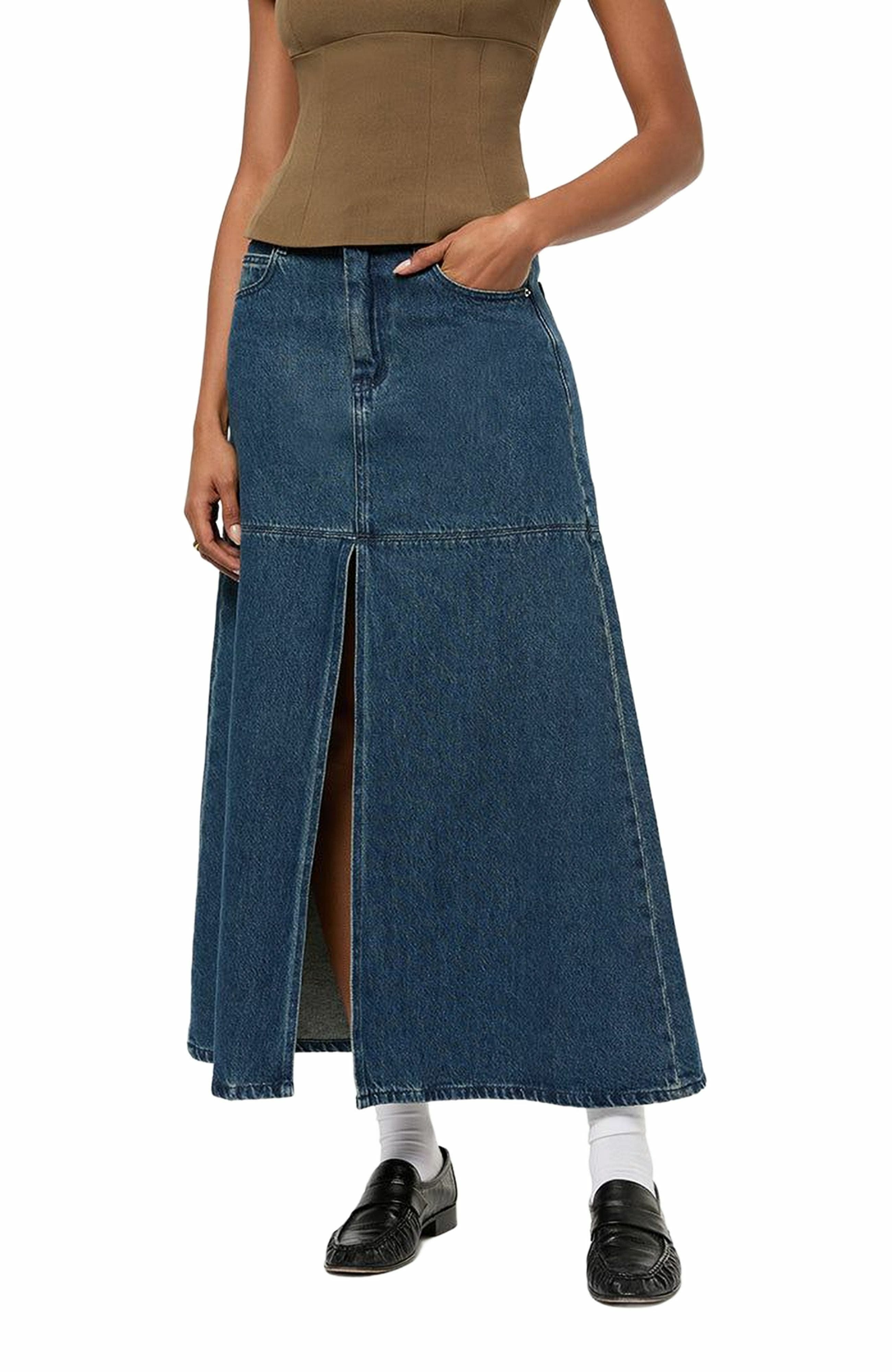 Denim Maxi Skirt