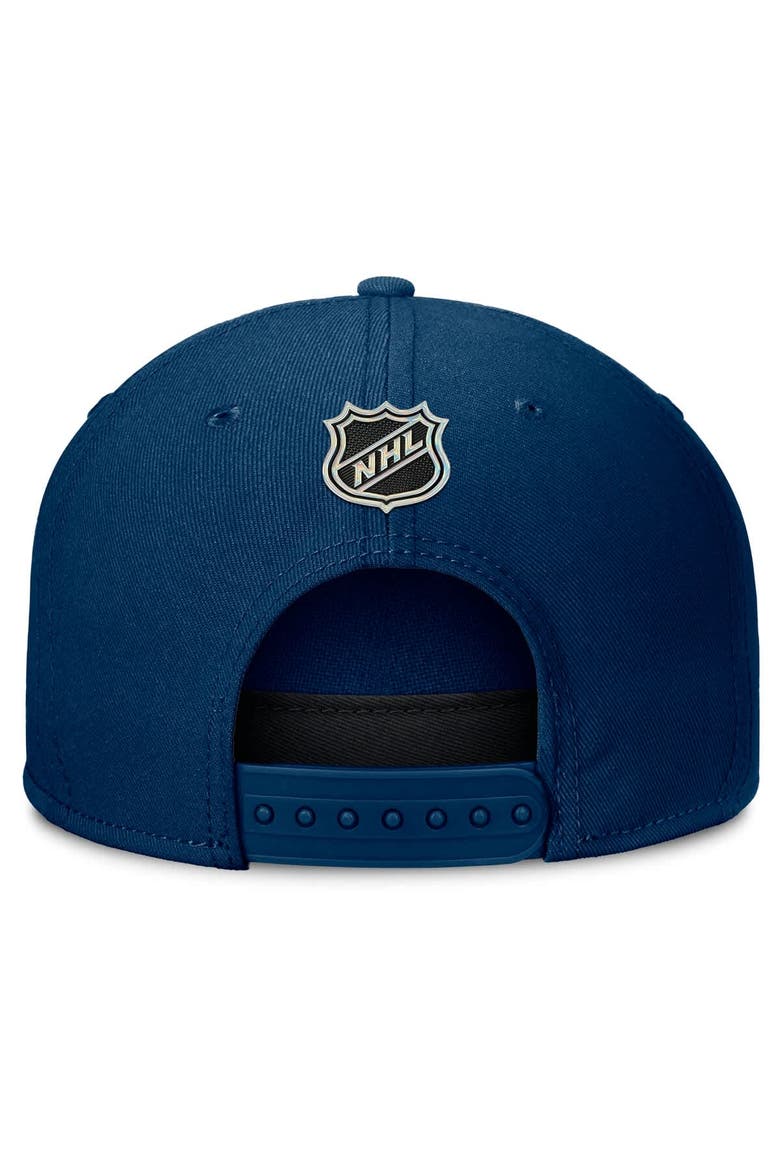 Men's Fanatics Deep Sea Blue Seattle Kraken Authentic Pro Rink Team Code Snapback Hat, Alternate, color, Navy