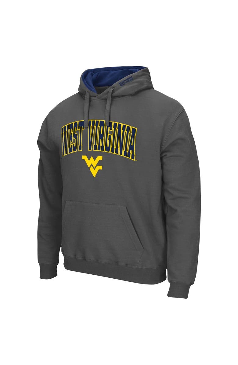 COLOSSEUM Men's Colosseum Charcoal West Virginia Mountaineers Arch & Logo 3.0 Pullover Hoodie, Alternate, color, Charcoal