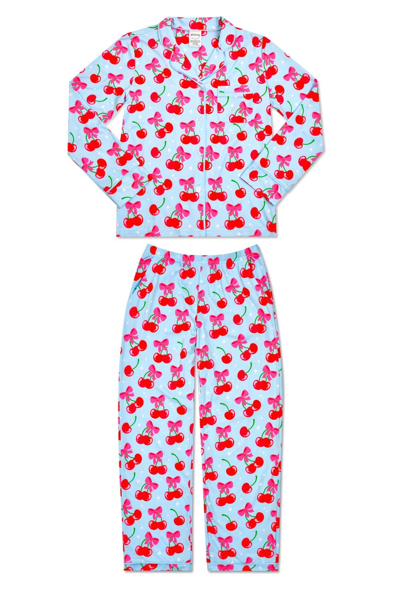 Kids' Cheerful Cherries Lounge Two-Piece Pajamas, Main, color, MULTI