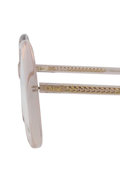 Chloé 56mm Core Oversize Optical Frames In Pink Pink Transparent