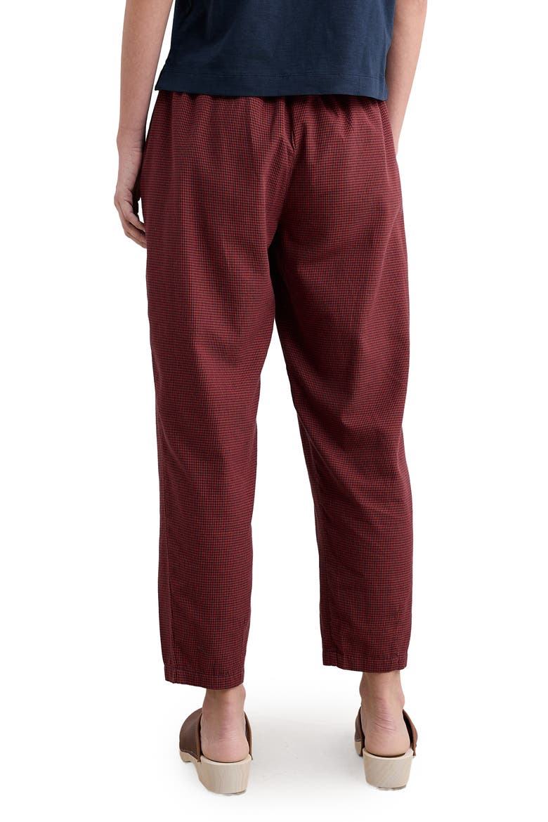 Vow Cave Organic Cotton Crop Tapered Pants, Alternate, color, FOREST GARDEN DARK CINNAMON