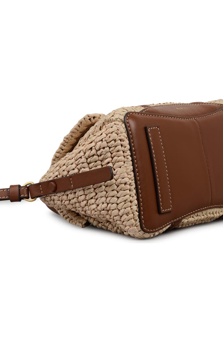 Radley The Chancery - Raffia Small Flapover Woven Satchel Bag, Alternate, color, Natural