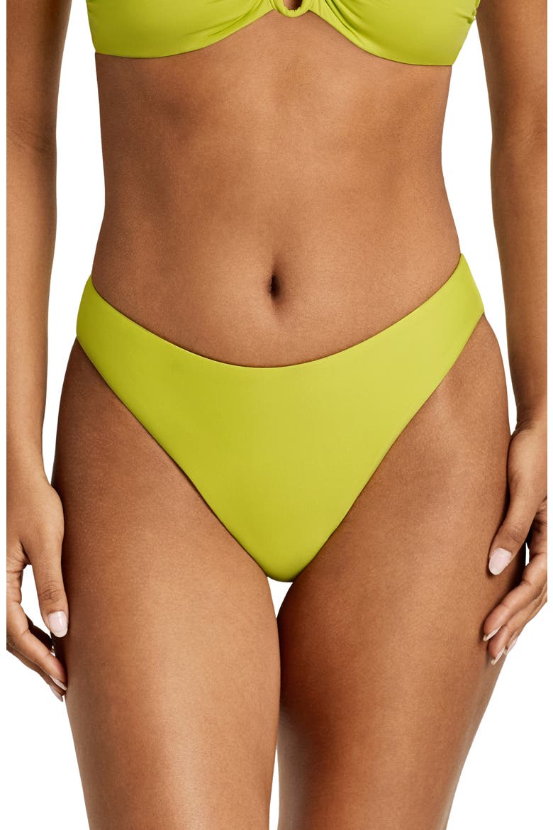 Curved Waist Bikini Bottoms, Main, color, LIME BREEZE
