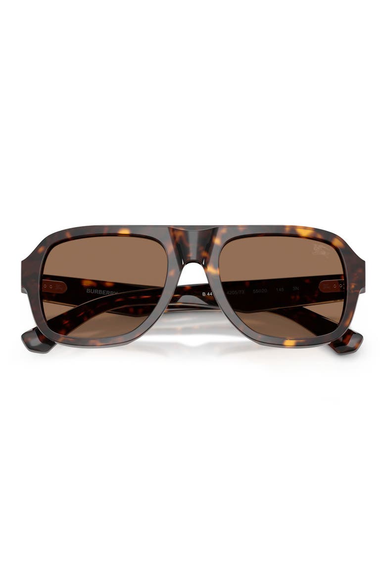 55mm Pilot Sunglasses, Alternate, color, DARK HAVANA / DARK BROWN