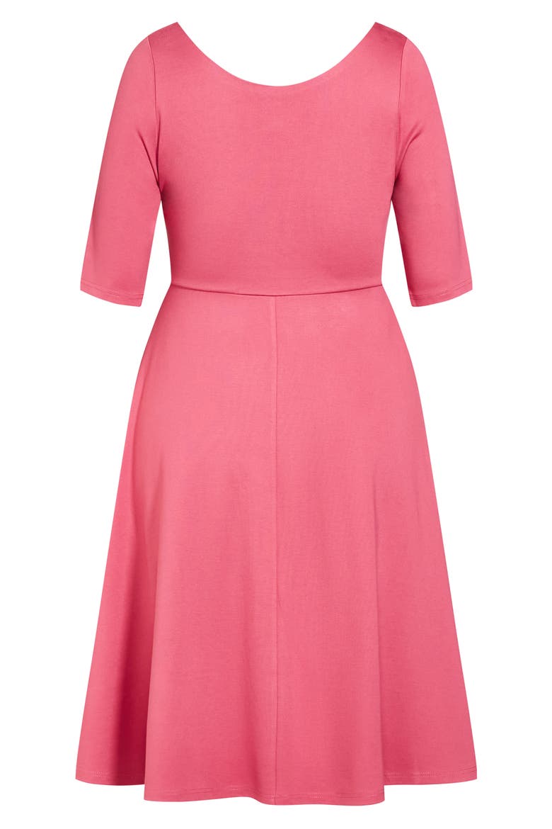Cute Girl Fit & Flare Dress, Alternate, color, ROSEY