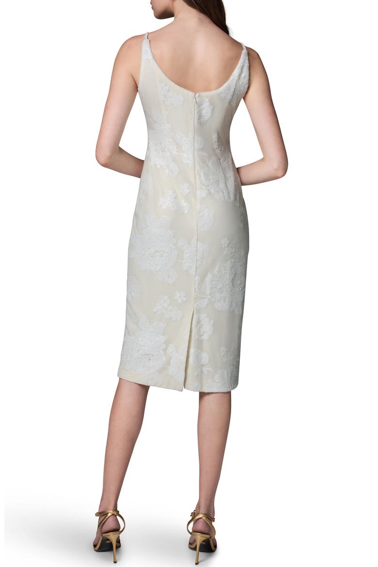 Beaded Floral Dress, Alternate, color, CREAM